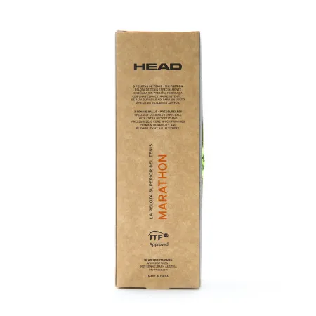 Мяч теннисный HEAD Marathon 3B, 578183, крафт. упак.3шт, без давления, фетр, нат.резина,желтый за 1&nbsp;055.70 ₽ купить в Челябинске
