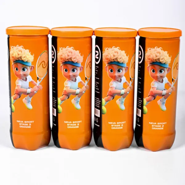 Мяч теннисный детский NS Orange, 5021005, уп.3 шт, резина, шерть, нейлон, желто-оранжевый за 613.70 ₽ в Челябинске