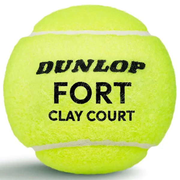 Мяч теннисный Dunlop Fort Clay Court 4B, 601613, уп.4 шт,одобр.ITF и FFT,сукно,нат.резина,желтый за 1&nbsp;812.20 ₽ в Челябинске