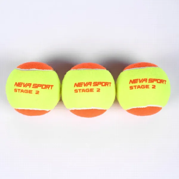 Мяч теннисный детский NS Orange, 5021005, уп.3 шт, резина, шерть, нейлон, желто-оранжевый за 613.70 ₽ в Челябинске